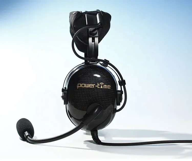 Super-Light Aviation Carbon Fiber Noise-cancelling Headset for Fix wing