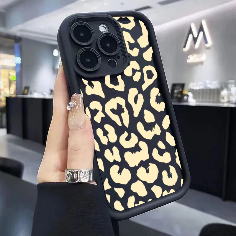 Leopard Print Shockproof Phone Case for Xiaomi 14T Pro 13T 12T Cases Xiaomi 15 14 13 12 11 Lite 5G Soft Protective Back Cover - view 3