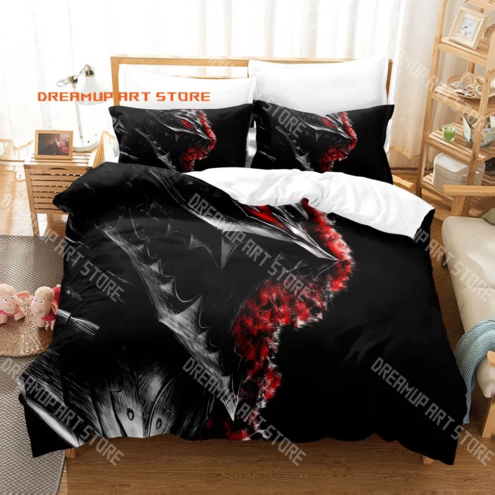 2026 3D Print Berserk Guts Anime Bedding Set Single Twin Full Queen King Size Bed Set Adult Kid Bedroom Duvetcover Set