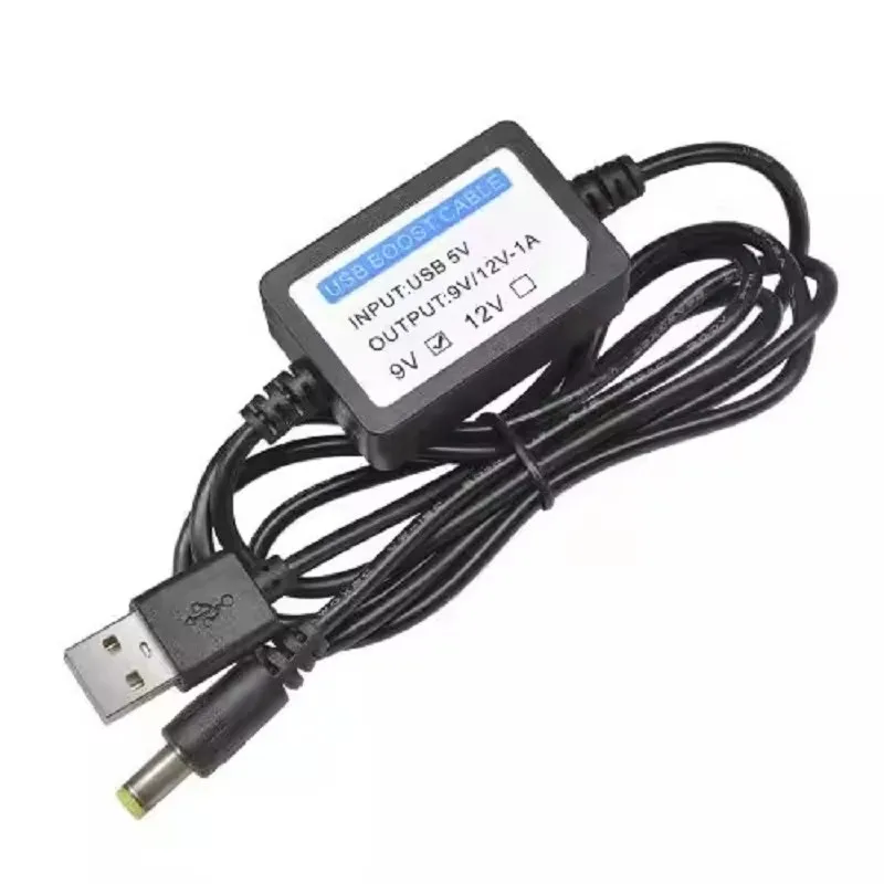 

5V to 9V/12V USB Boost Cable Stable Power Converter for WiFi Router/Modem/IP Camera/Powered by Power Bank/Adapter