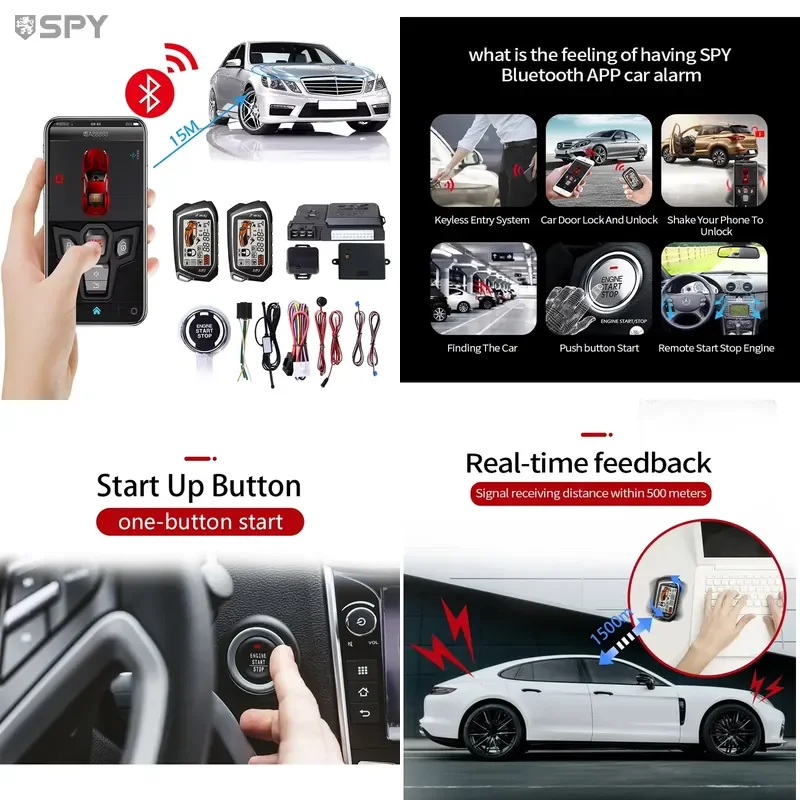SPY Alarmas Para Autos Plc Burglar Led Car Alarm Manual Vibration Central Locking System Prices Of Alarms For Cars