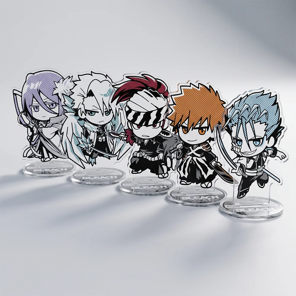 Anime BLEACH Thousand Year Blood War Ichigo Rukia 10CM Double Sided Acrylic Stand Keychain Anime Stand Desk Display Ornament