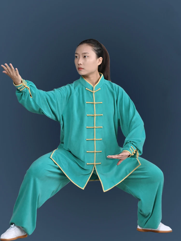 Winter Fleece Tai Chi Clothing Warm Kung Fu Clothes Martial Arts Uniform for Men for Women Thick