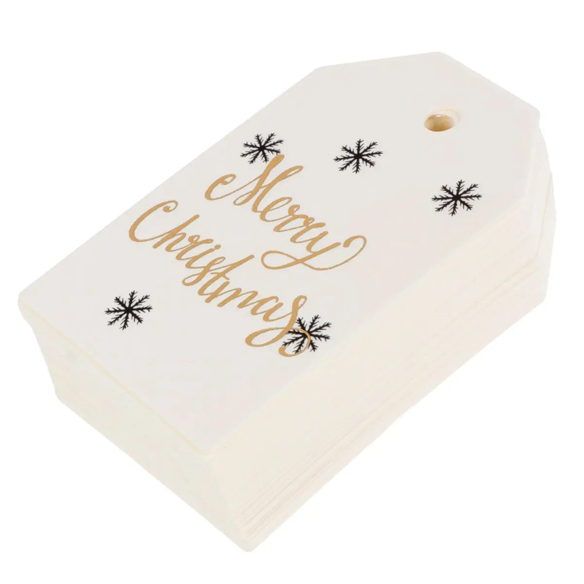 100 Pcs Tags Bookmark Paper Card Christmas Bookmark Gift Tag Labels DIY Stickers Decorative Holiday Season Cards