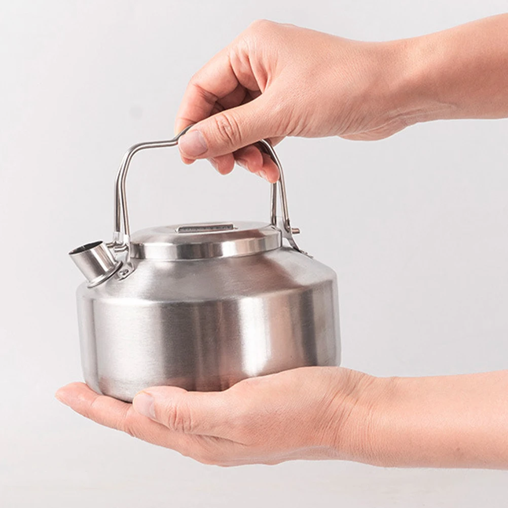 

Whistling Kettle Portable Stovetop Tea Kettle Camping Supply Outdoor Stainless Steel Water Pot Compact Lightweight Space-Saving