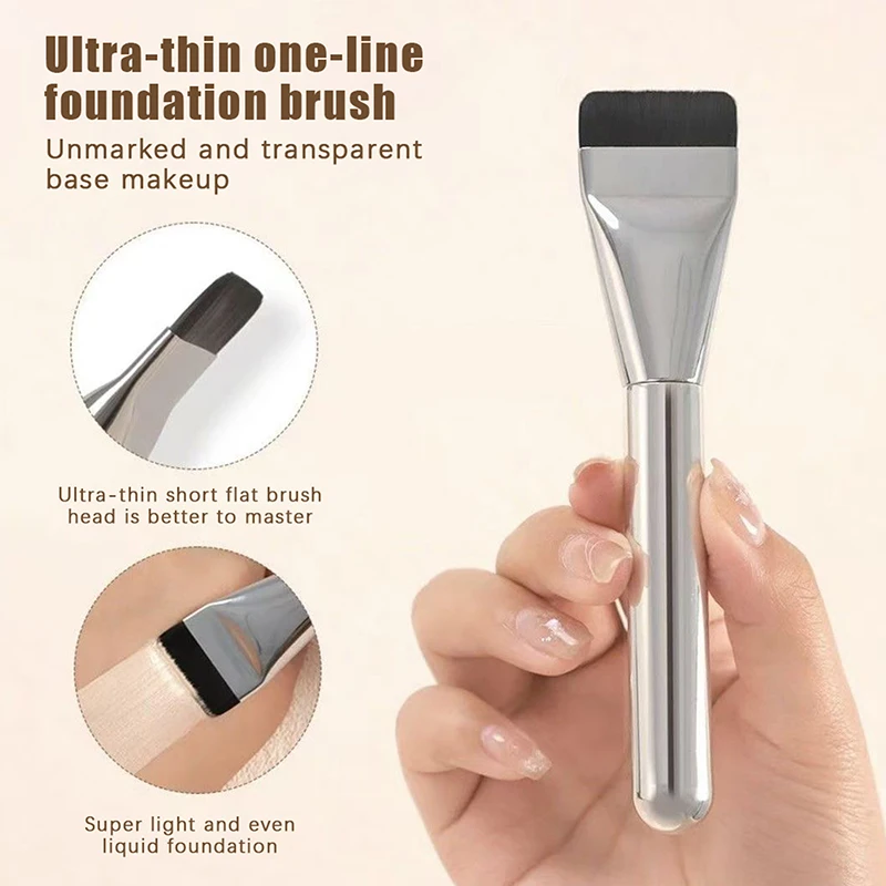 1 Juego de brocha triangular para base de cabeza plana, color blanco y negro, brocha para contorno, Mini esponja para dedo, corrector, herramienta de cojín de aire