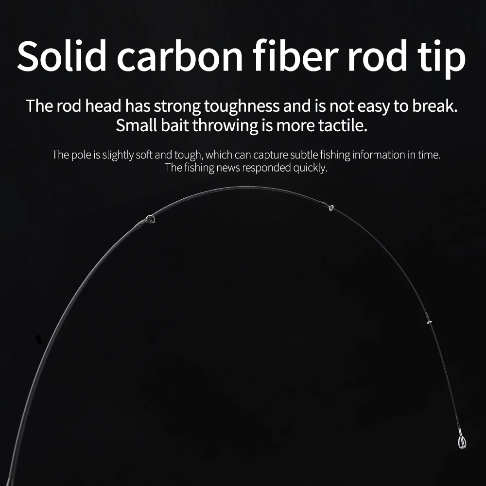 FISHINGFANS لينة الصلبة تلميح 1-5 جرام عمل سريع خفيفة UL تلميح الكربون الصب الغزل الصيد رود القطب