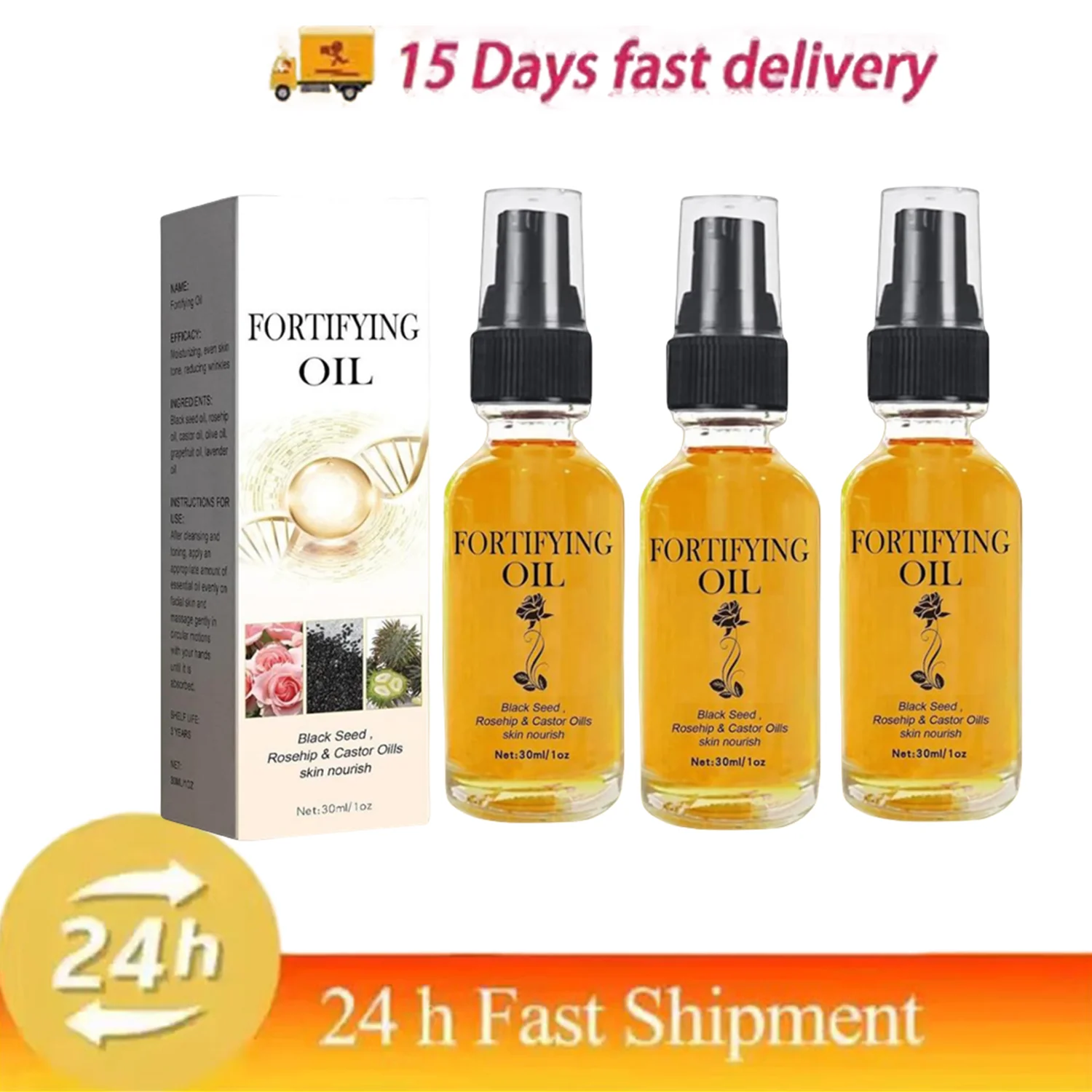 

3PCs Rosehip Oil Castor Oil Black Seed Oil Rosehip Oil Face Serum Facial Moisturizer Natural Face Oil Rosehip Seed Oil