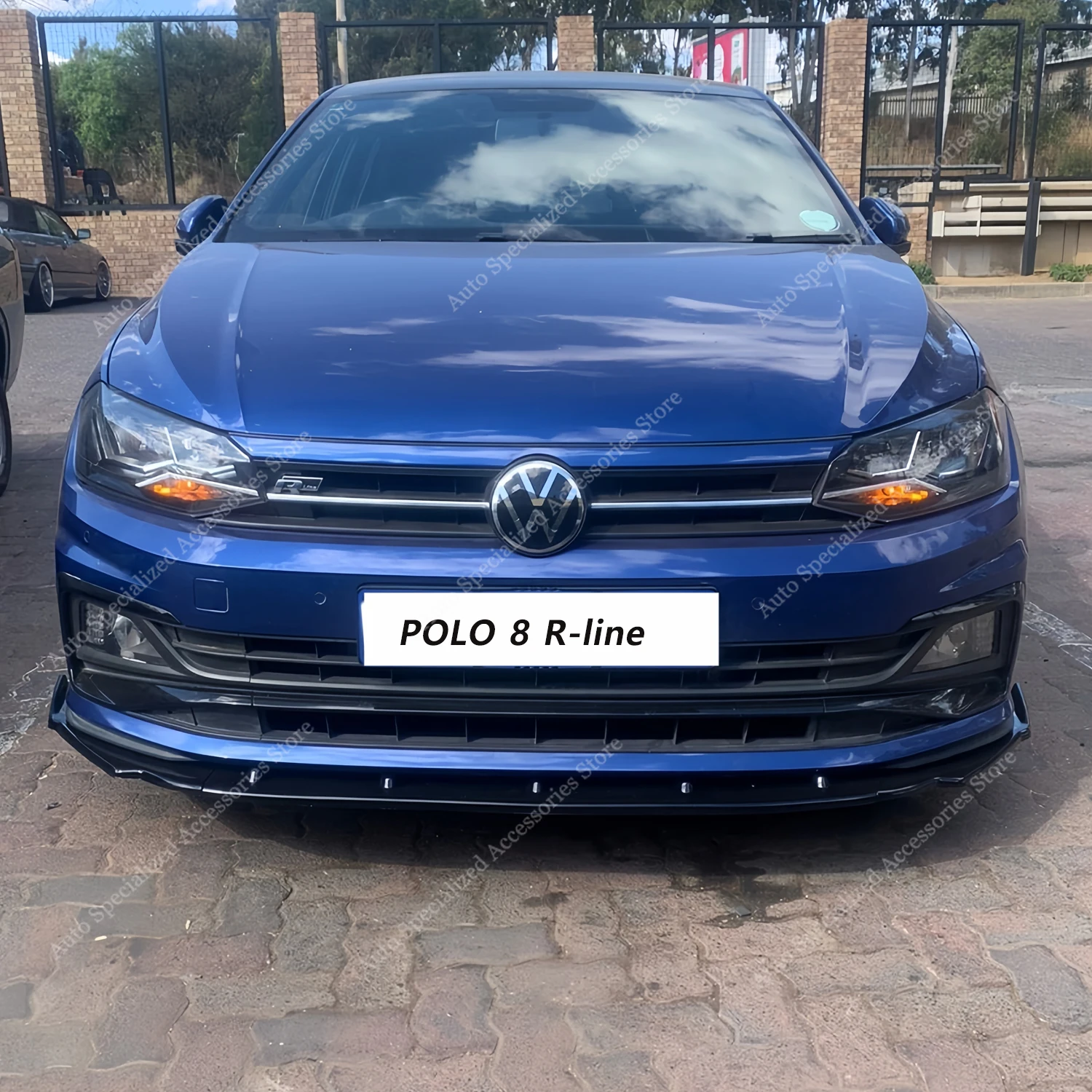 

For VW Polo 8 AW GTI R-Line 2017-2021 Pre-Facelift 3Pcs Gloss Front Bumper Lip Spoiler Splitter Diffuser Retroft Bodykits Tuning