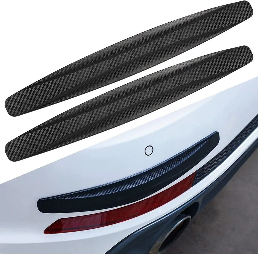 Universal Front Rear Bumper Corner Protector Guard Car Anti-collision Protection Decoration Strip Car Accessories Black White