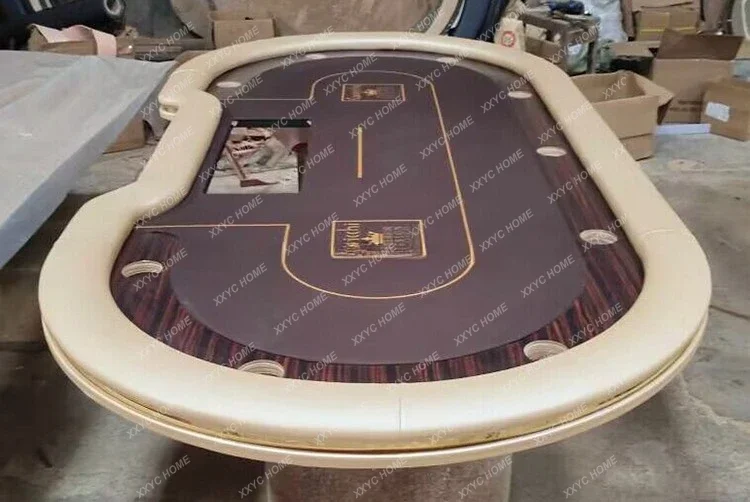 

Y1 New high-end luxury Texas poker table high-quality chips chess and card club poker table