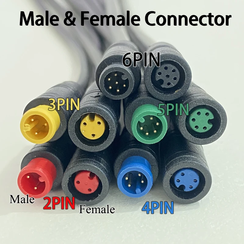 M6 M8 2/3/4/5/6-poliger Julet Stecker/Buchse Elektro-E-Bike Verbindungsstecker Kabel Signal Sensor Wasserdichter Roller-Kabelverbinder – Detail 6