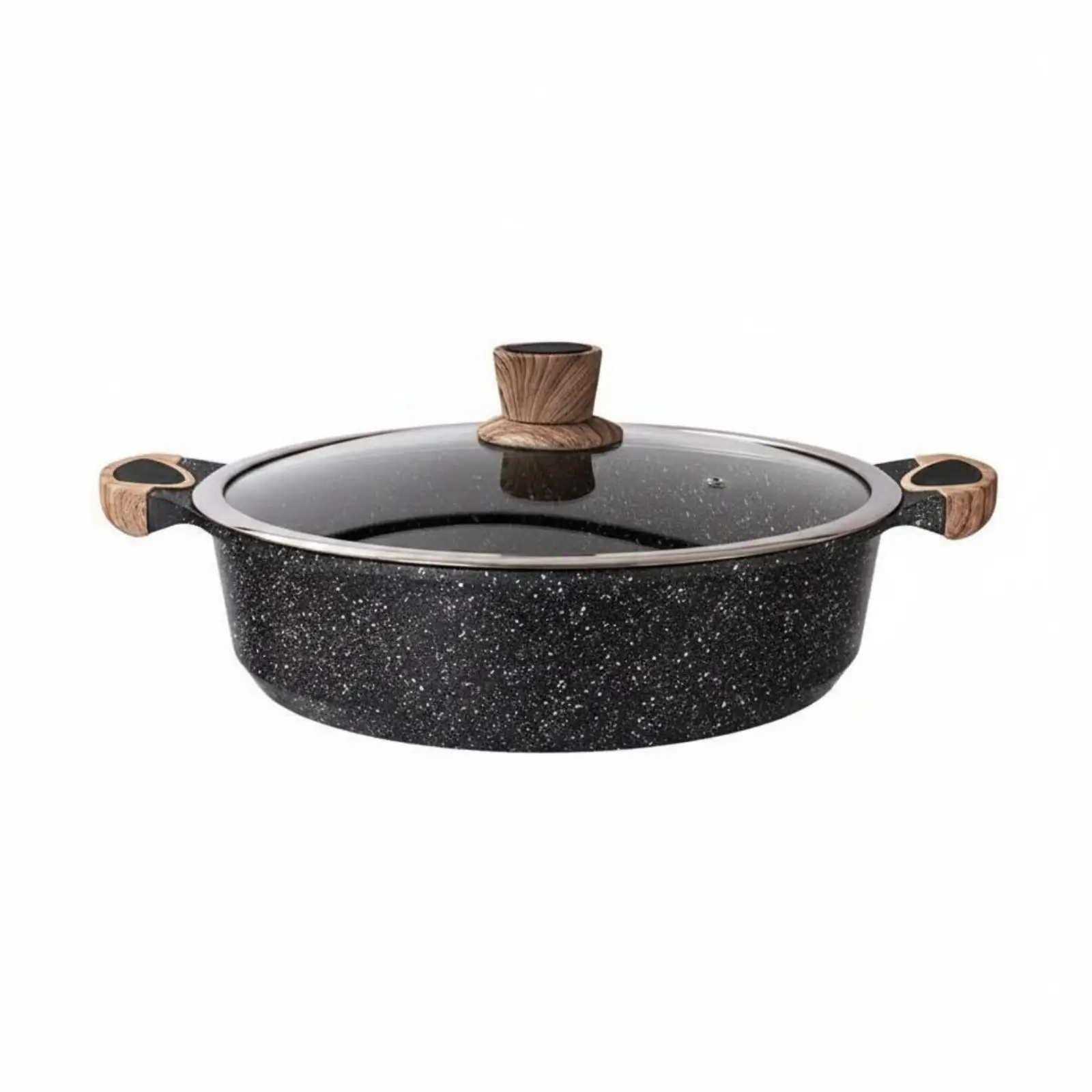 Stoneware Stone Stockpot Easy to Clean Nonstick Stockpot with Lid Even Heating Nonstick Soup Pot