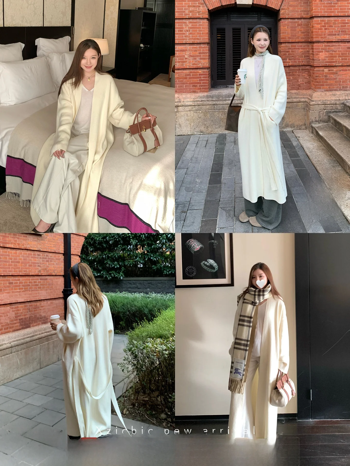 

Xzichic Women's Long V-Ne Open Cardigan Woolen Coat Loose Fit Premium Feeling Commute Sle Faionable Ele