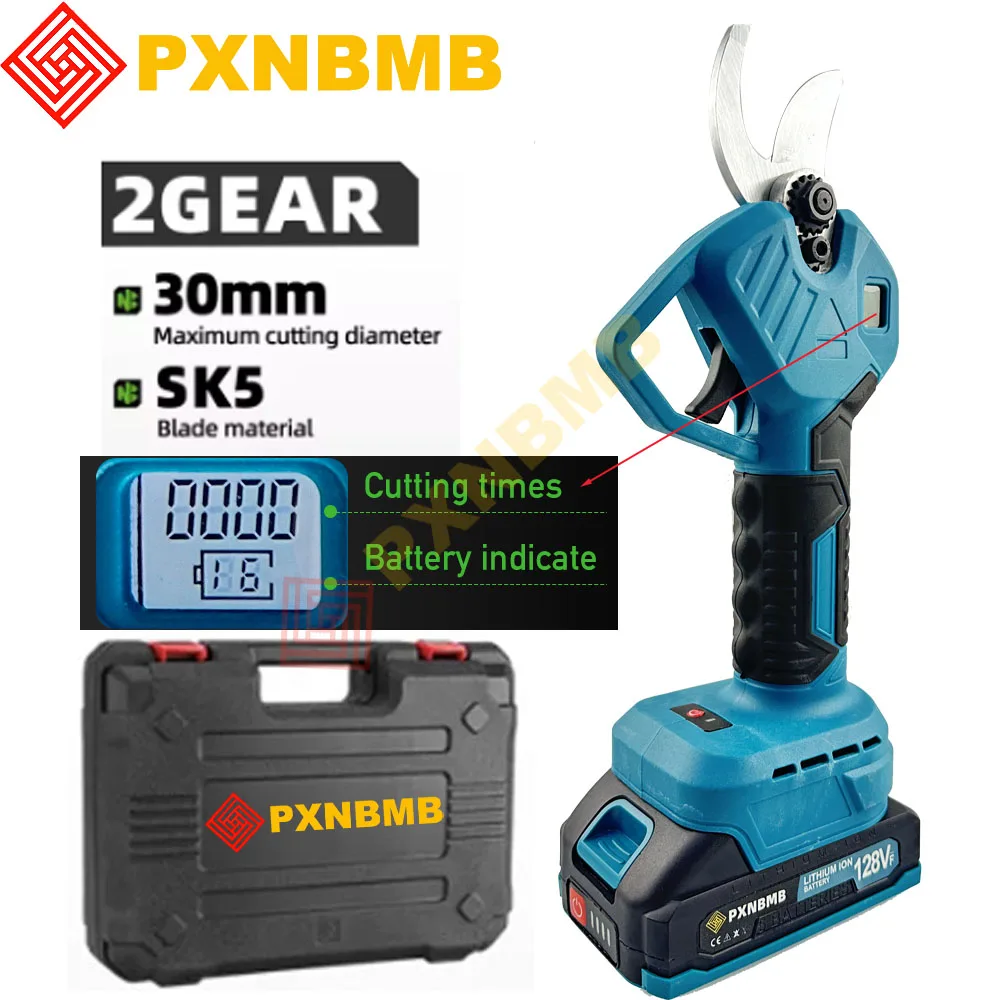 Makita – sécateur électrique sans fil 30MM, 2 vitesses, ciseaux portables sans balais, outils électriques de coupe de Branches d'arbre pour broche de batterie