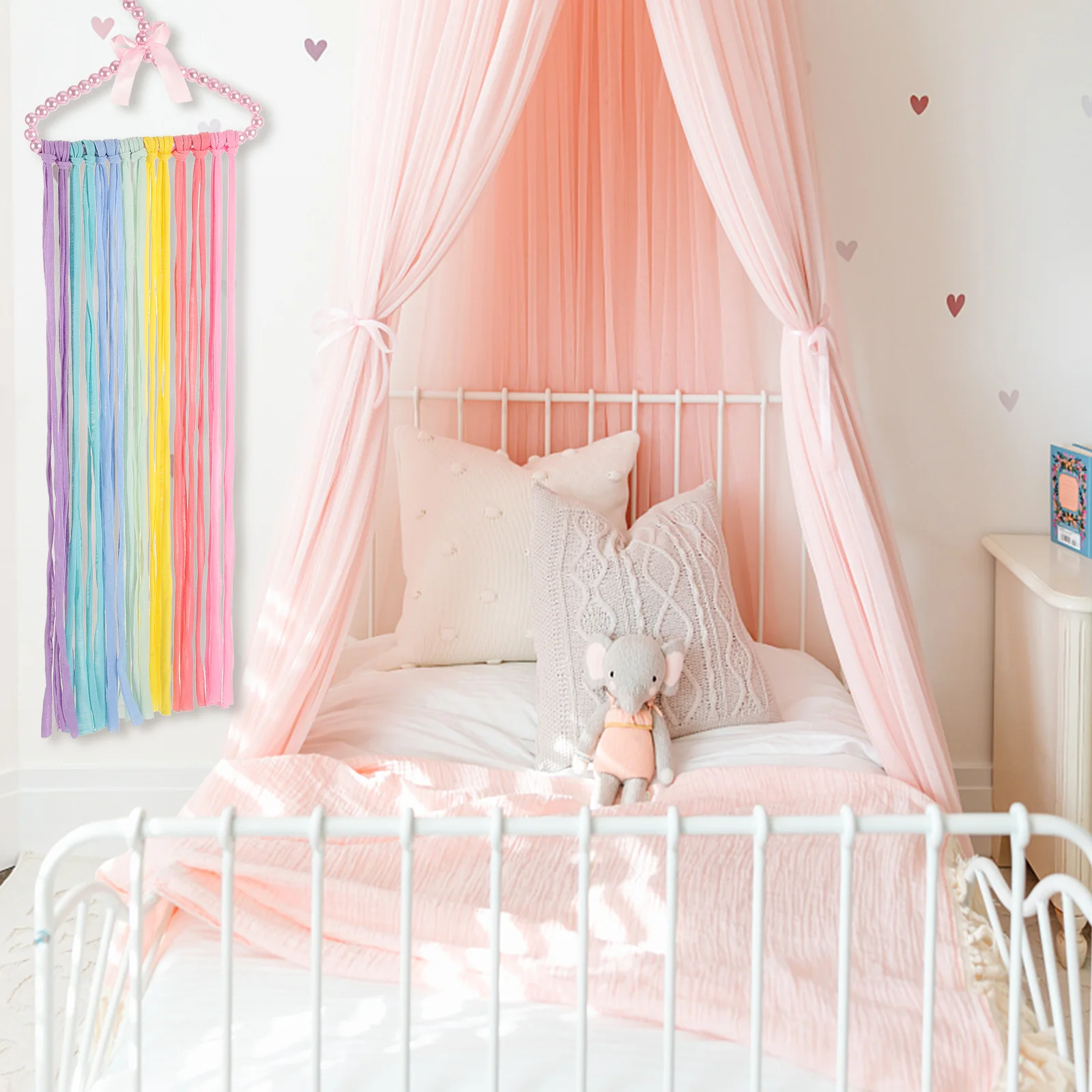 

Hair Clip Holder For Large Capacity Bow Organizer Storage Cloth Plastic Material Decorative Hair Accessories