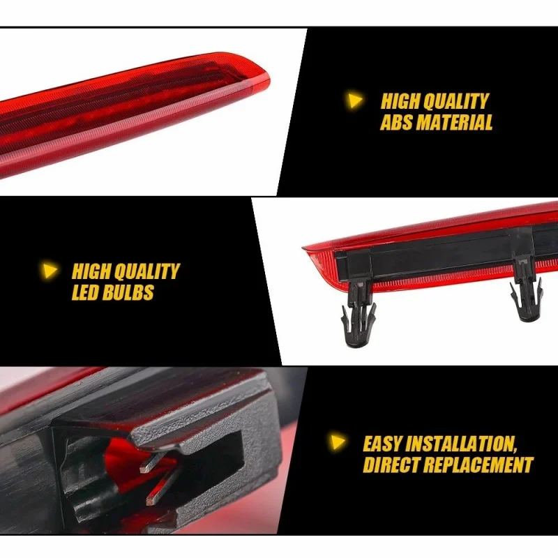Red Car Rear High Level Third LED Brake Light For Audi A3 8P Hatchback 2004-2012 Auto Light Accessories 8P4945097 8P4945097C