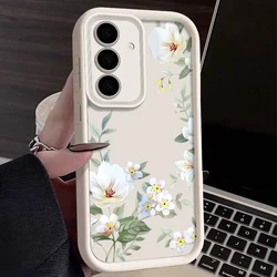 Flowers Case For Samsung Galaxy S25 Edge S24 S23 S22 S21 Ultra Plus S25 FE A17 A55 A54 A53 A56 A36 A15 A16 A25 A34 5G Soft Cover