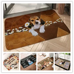 Cartoon Puppy Motif Bath Mats Funny Carpet for Bathroom Super Absorbent Anti Slip Living Room Dogs Decor Rug Home Accessories