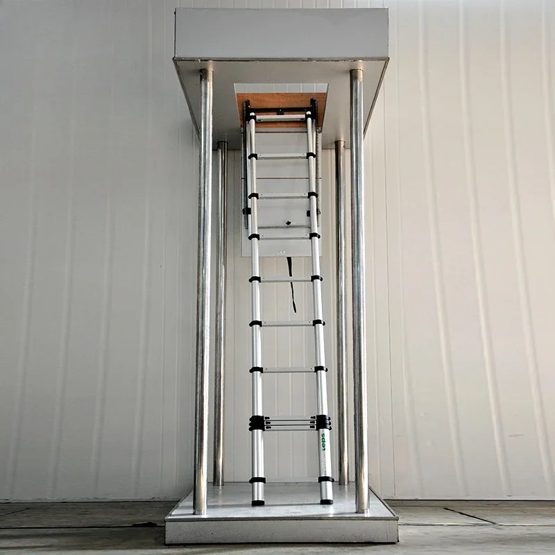 Non-electric building staircase household indoor duplex folding lift staircase villa invisible hidden non-slip stairc