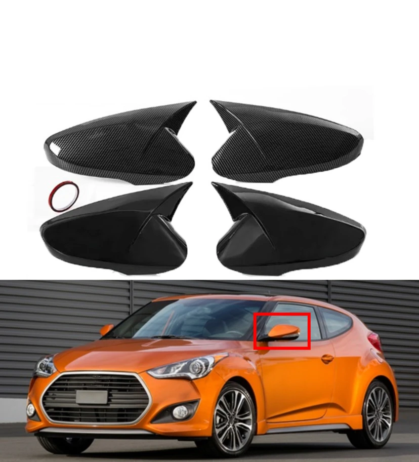 

For Hyundai Veloster Elantra Solaris 2010 2011 2012 2013 2014 -2017 Car RearView Mirror Cover Side Shell Rear View Caps Trim