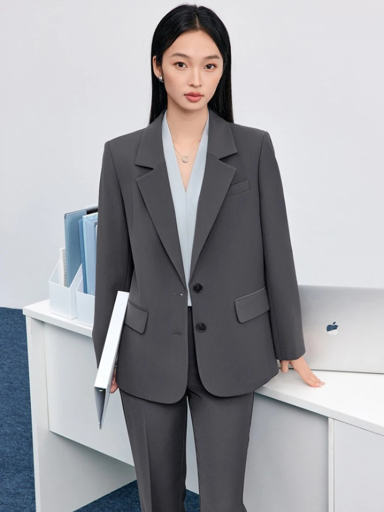 

SENTUBILA Blazers Suits For Woman Autumn 2025 Solid Color Professional Commuter Pant Sets Fitted Matching Set 153ZE8815Z