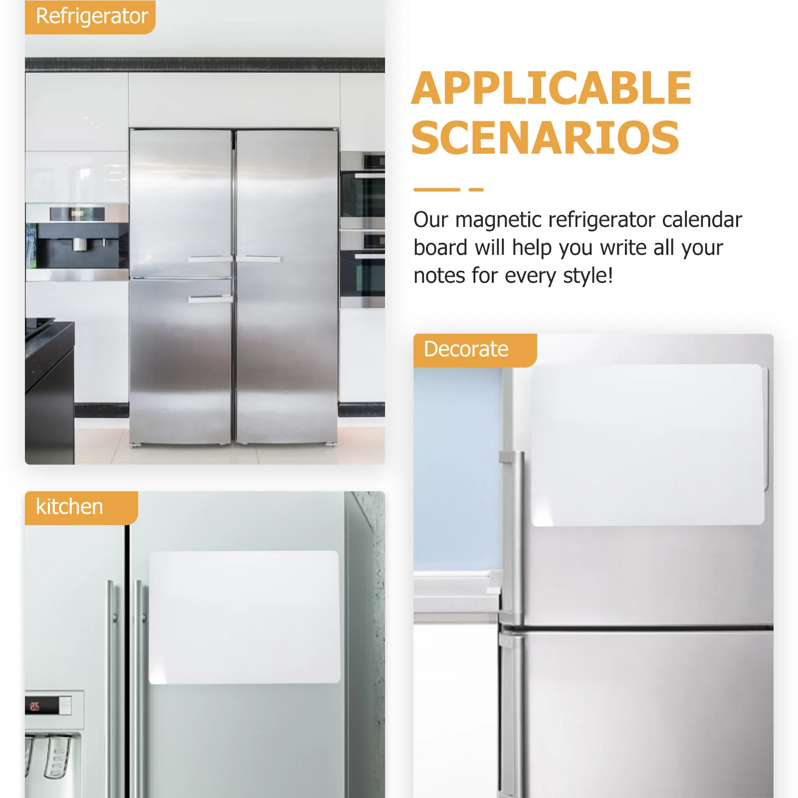 Magnetic Whiteboard Erasable Smooth Surface Refrigerator Planning Board Dry Erase For Fridge Reusable Plastic Write Board