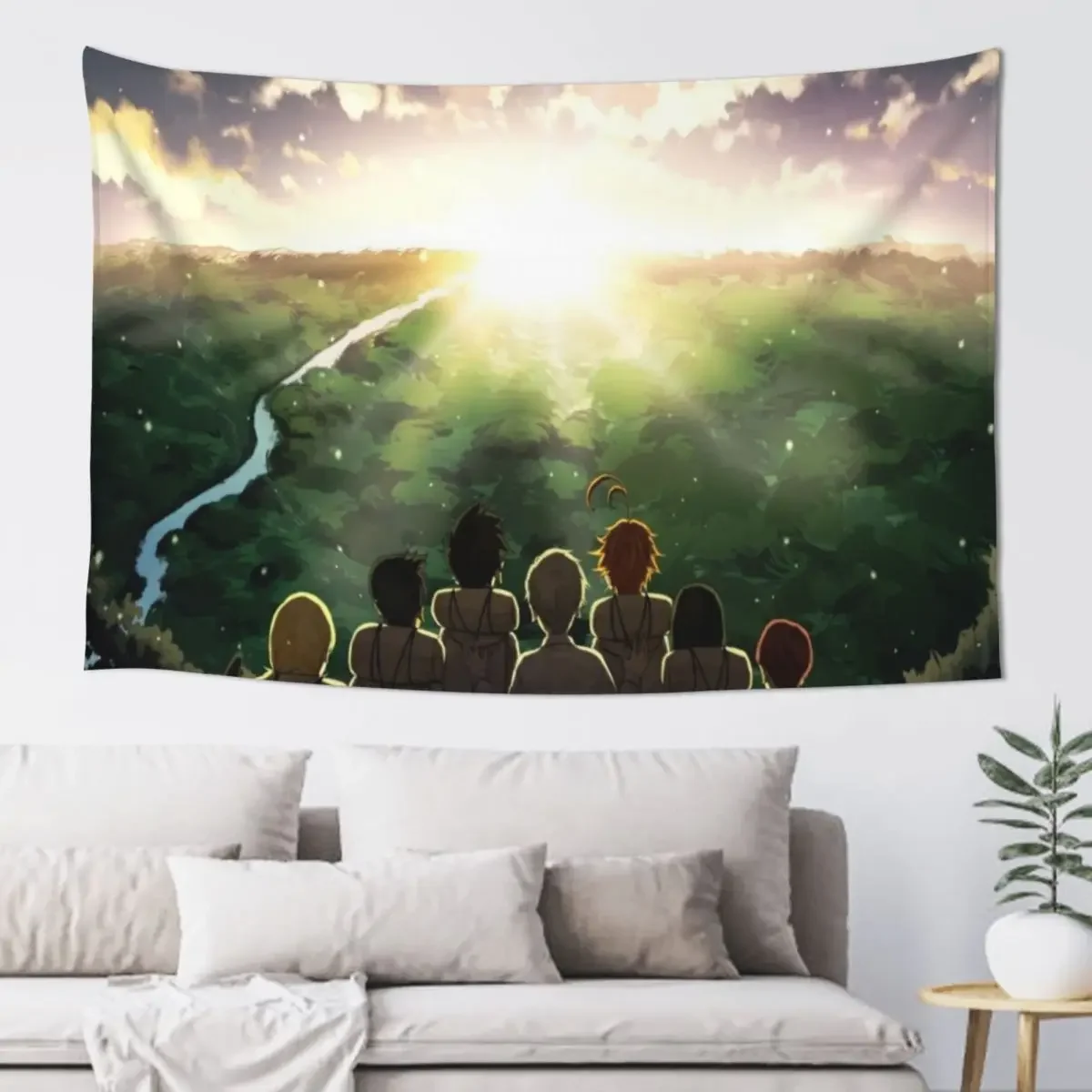 

The promised neverland Yakusoku no Nebārando Tapestry Kawaii Room Decor Wall Hanging Wall Decoration Items Tapestry