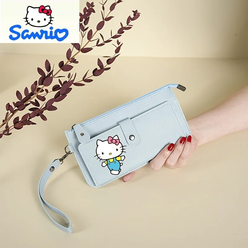 

Sanrio Fashion Women's Multi functional Storage Card Bag, Cute Cartoon Hello Kitty Long Edition, Hand in Hand for Pocket Wallet