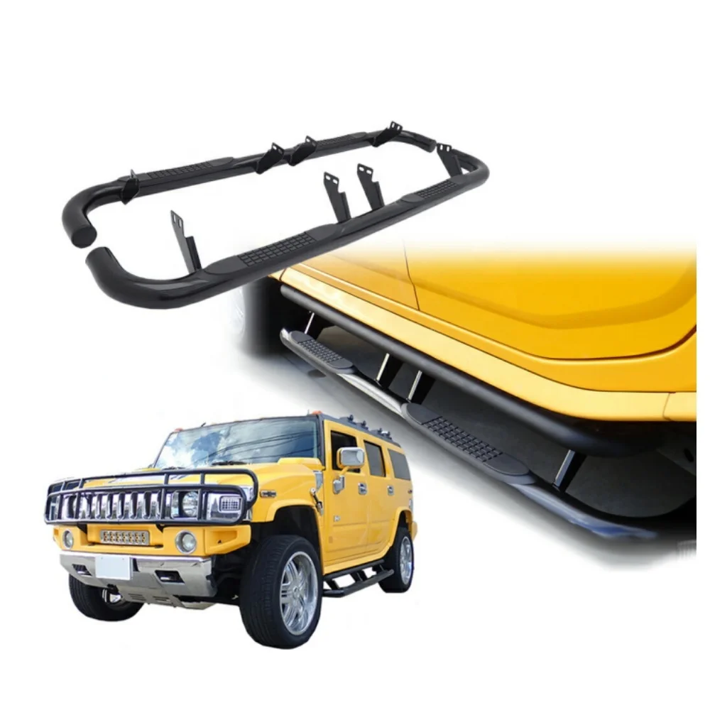 

New Product HIACE HOME Use For 4X4 Body Kit Hummer H2 Off-road Side Pedals Steel Glossy Blackf Cover