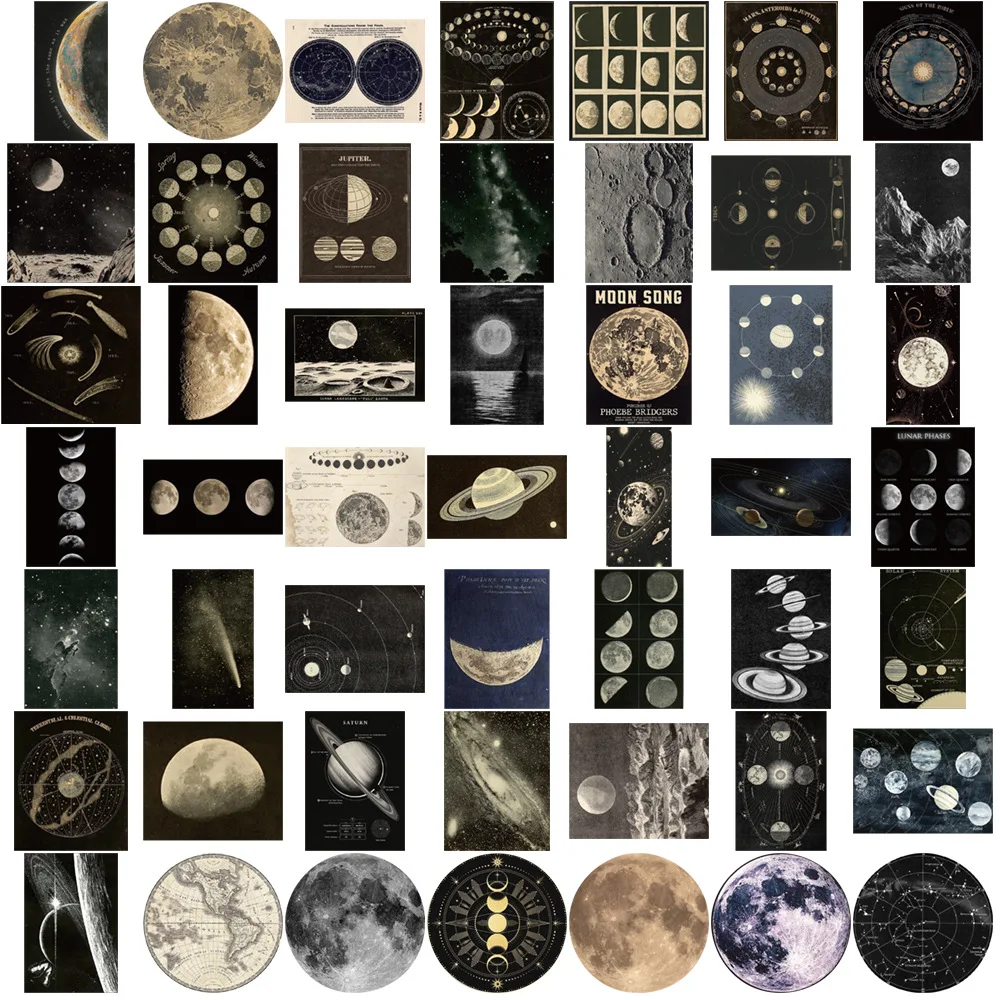 50 قطعة الكون المظلم الكوني كواكب الفضاء غالاكسي ملصقات الجمالية سيارة دراجة نارية ل غير المرغوب فيه مجلة حقائب سجل القصاصات ملصقات