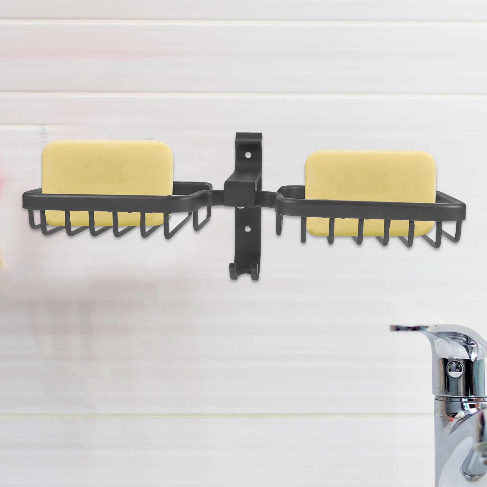 

1 pc Wall-Mounted Drain Rack Space Aluminum Soap Shelf Strong Load-Bearing Removable Soap Storage Bracket For Bathroom Kitchen