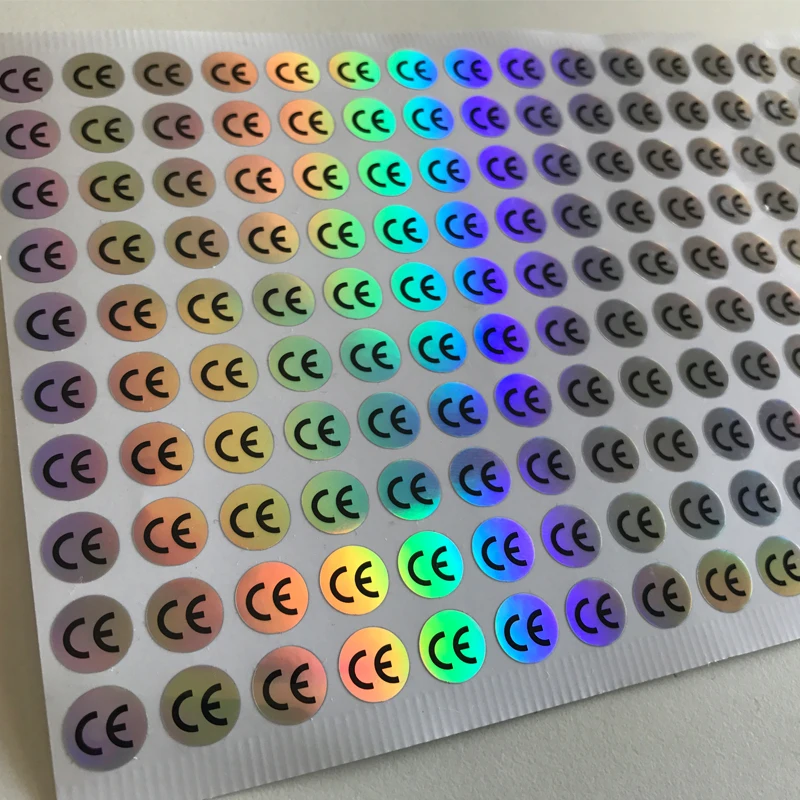 

Free Shipping 10000pcs CE Label Self-adhesive Label Laser Spot Asian Silver Label CE Round Safety Certification Label