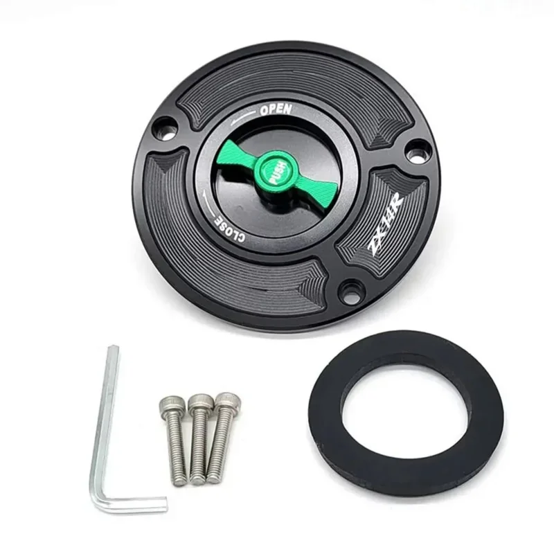 Para kawasaki zx6r 2007-2017 zx14r 2012-2017 zzr1400 zx10r 2006-2017 de alta qualidade cnc alumínio tampa de enchimento de combustível da motocicleta