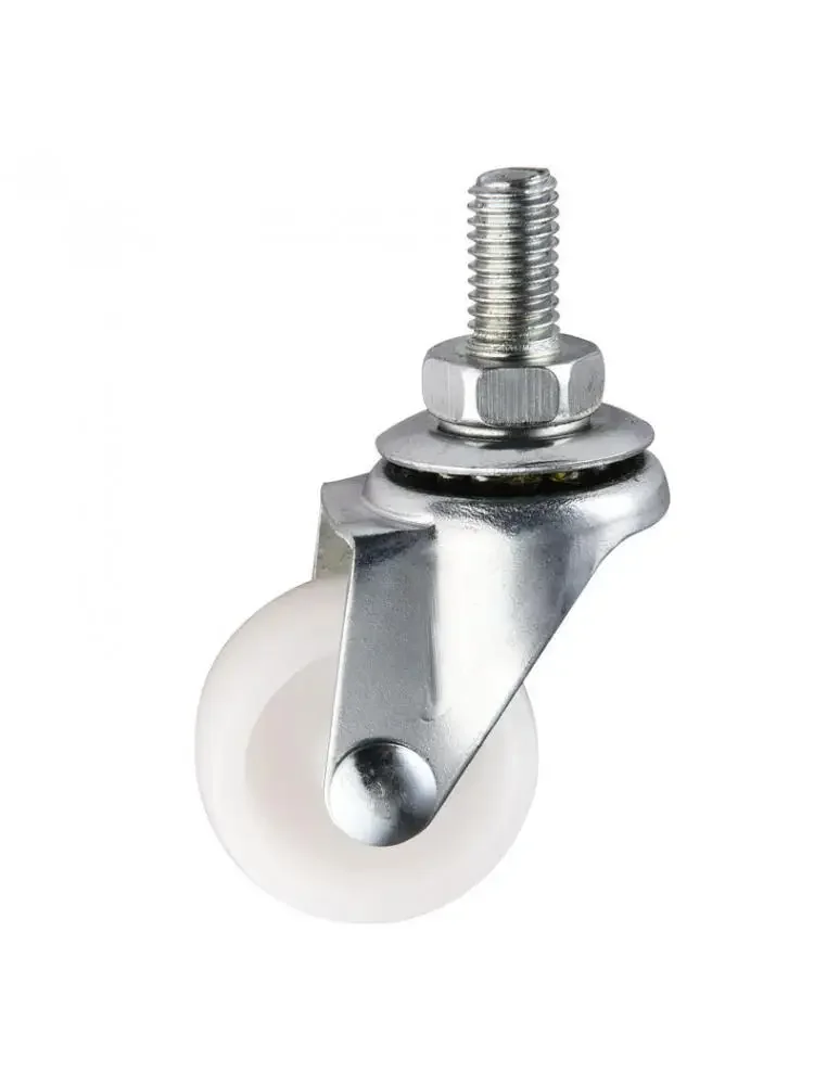 5 Pcs/Lot 1 Inch Screw Rod Caster M8 Centimeter Small Wheel Diameter 25mm Wear-Resistant Pulley One Nylon Universal