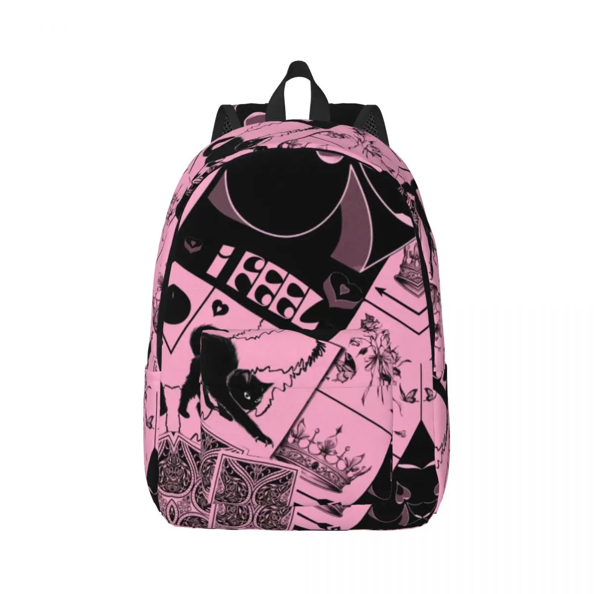 

Black Cat Printed Lightweight Casual Schoolbag For School, Outdoor, Shopping, Office
