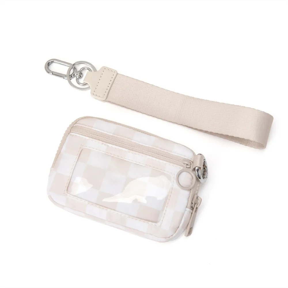 

Fashion Nylon Hanging Card Holder Multifunction Portable Small Square Purse Bag Waterproof Mini Multi-card Hand Wallet Outdoor