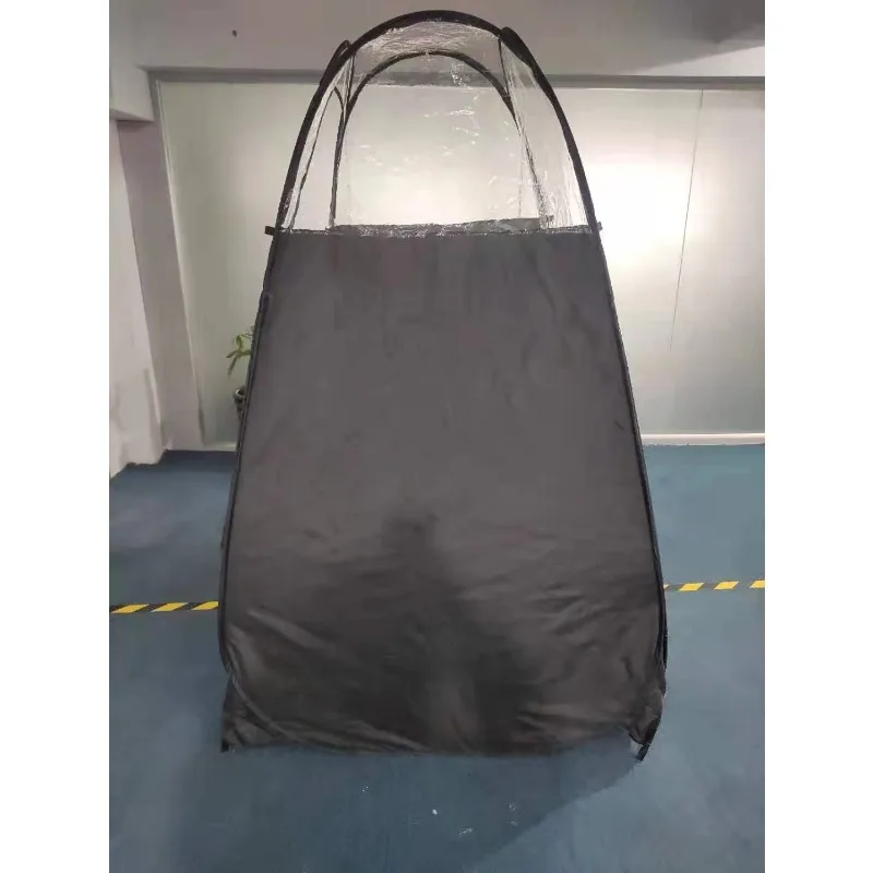 خيمة دباغة منبثقة مع كوة - كشك تسمير رذاذ خارجي محمول للتخييم، إعداد سريع، حماية من الأشعة فوق البنفسجية