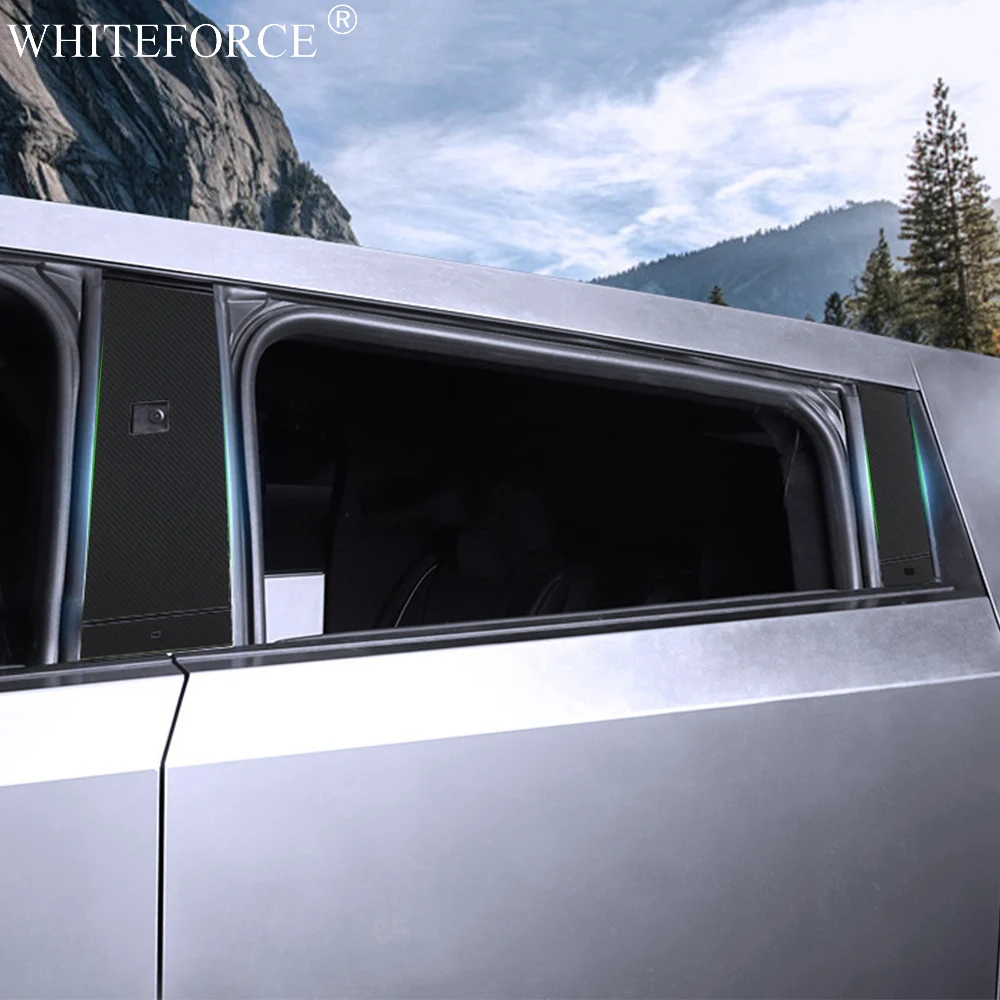 

Для Tesla Cybertruck 2024, стойка C, водонепроницаемая декоративная крышка, наклейки на царапины, наклейки на дверную стойку, центральная крышка колонны