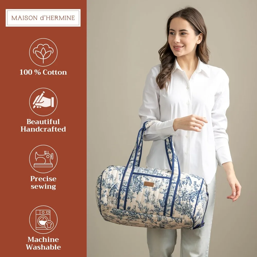 حقيبة سفر مبطنة بالقطن لرحلات طوال الليل وعطلة نهاية الأسبوع - مثالية لمسافرين الأعمال والعطلات العائلية