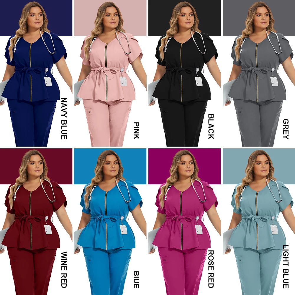 زي الممرضة للمرأة ، ملابس العمل الحضانة ، بدلة موحدة الطبية الحديثة ، تمريض الأطفال والحضانة ، الدعك عالية الجودة ، وتجارة الجملة