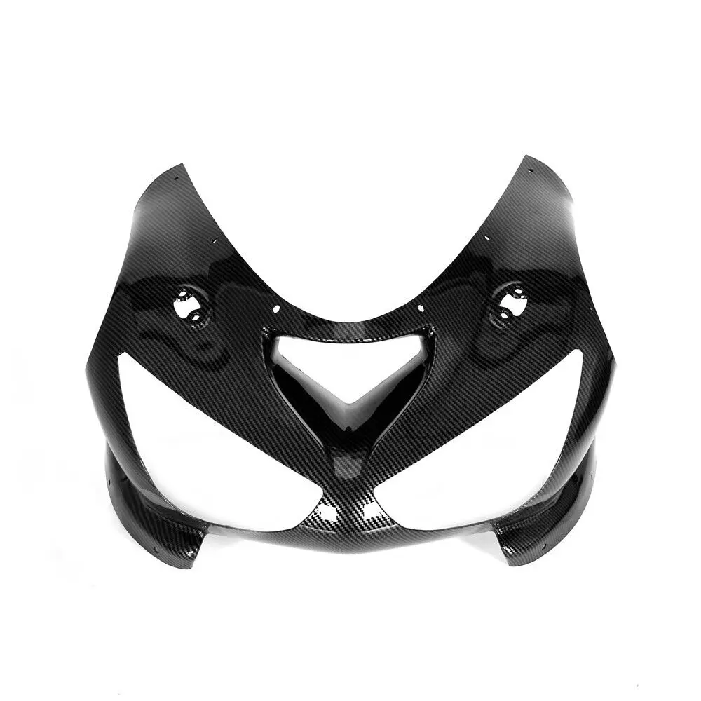 For KAWASAKI NINJA ZX6R 2005 2006 Front Nose Headlight Cover Fairing ZX-6R Modified Panel Accessories ABS Carbon Fiber