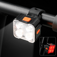 MTB Bike Headlight Taillight Type-C USB Rechargeable MTB Bike Headlight Cycling Tail Lamp High Brightness Cycling Accessories