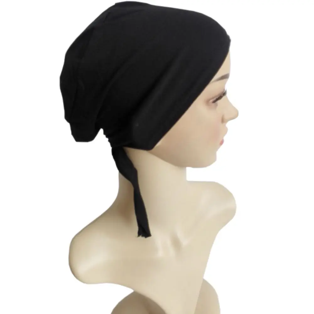 Breathable Elastic Hair Accessories Beanie Cap Underscarf Solid Islamic Hijab Women's Hijabs Inner Hijab Caps Muslim Cap