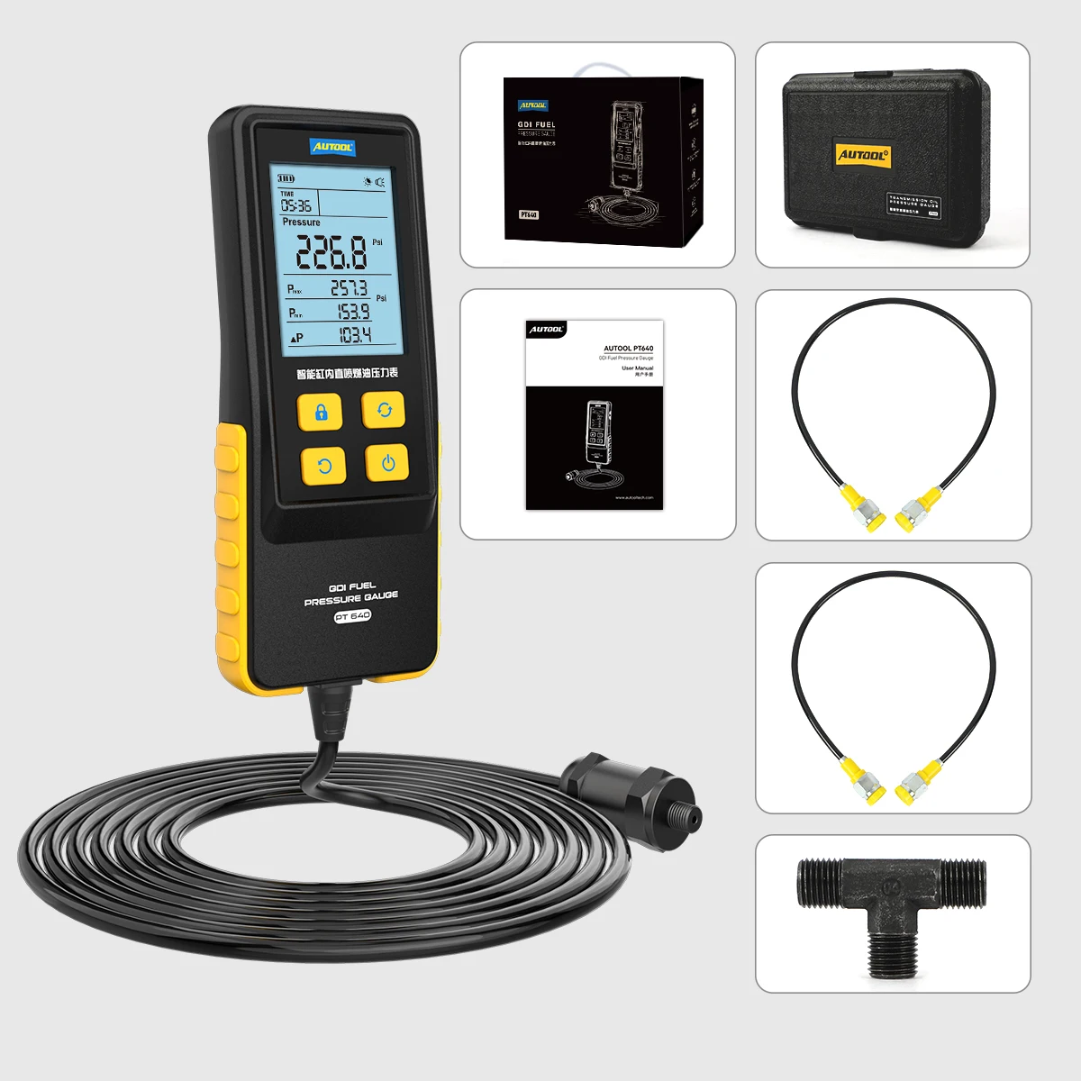 Intelligent direct injection fuel pressure  Diagnostic Tools for cars intelligent digital fuel injection display with toolbox