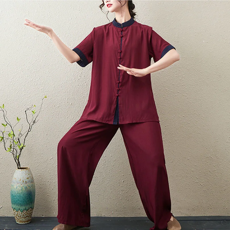 Uniforme chino tradicional de tai chi y kung fu, ropa vintage para deportes al aire libre, ejercicio para caminar, wushu, artes marciales, 2024