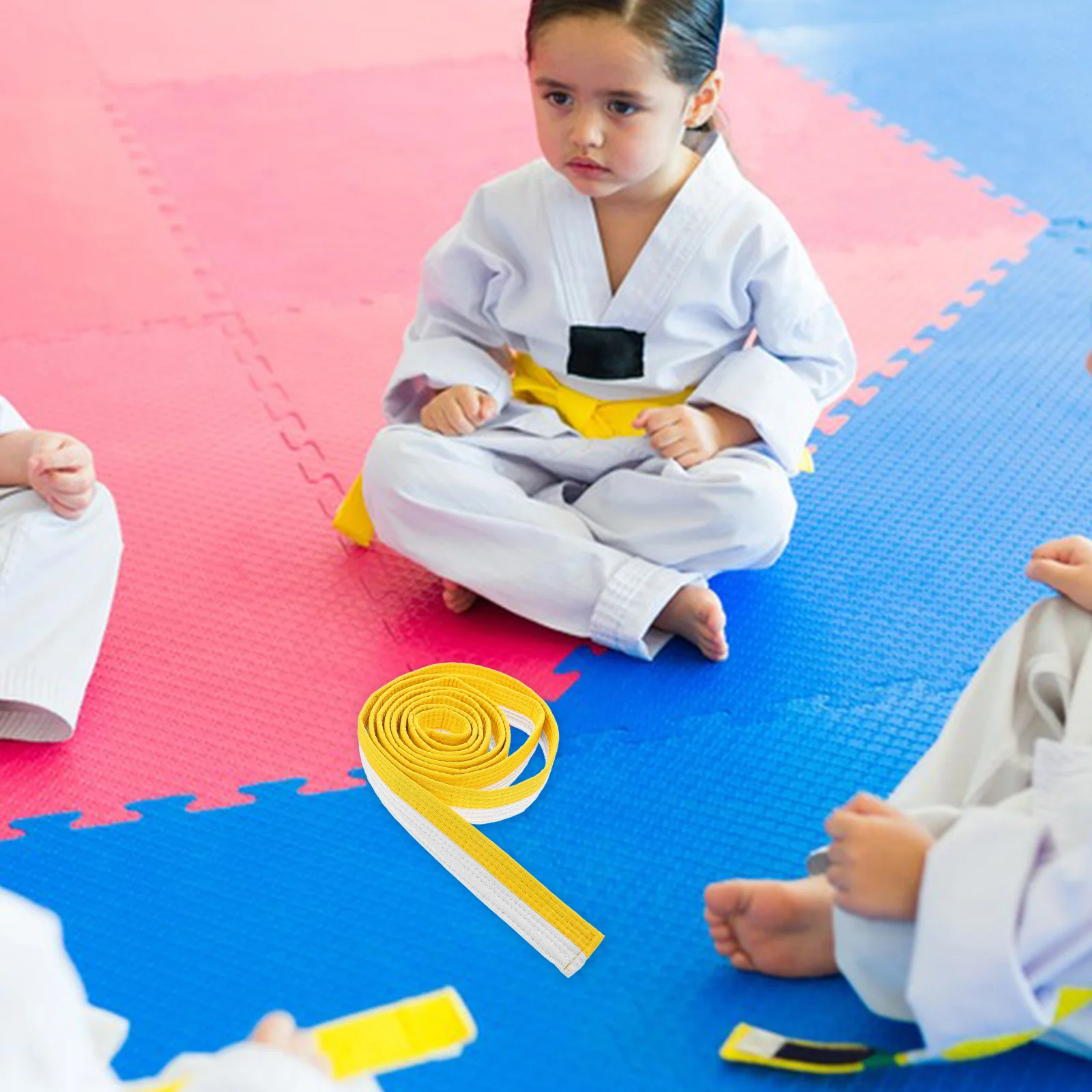 

Martial Art Belt Adjustable Length Soft Taekwondo Judo Karate Training Grading Ranking Colored Yellow Belt Karate Belts Yellow