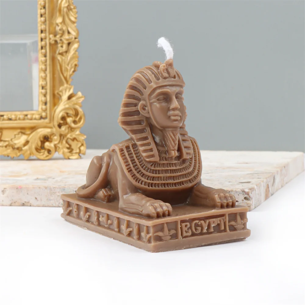 Sphinx Pyramid Indian Cultural Silicone Candle Mold Scent Plaster Resin Festive Romantic Deco Gypsum Handicraft Gift Making Tool