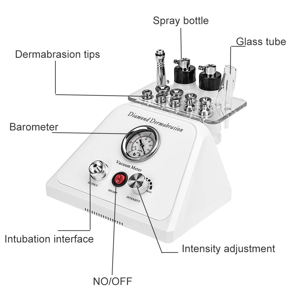 YUETWIN Diamond Microdermabrasion Beauty Machine Water Spray Exfoliation Device Acne Blackh Removal Wrinkle Facial Peeling Tools