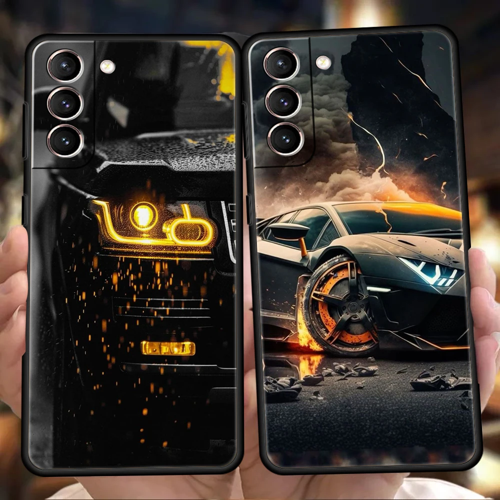 Male Men Brand SUV Sports Cars Phone Case for Samsung Galaxy S24 S23 S22 S20 S21 FE Ultra S10 S10E S9 S8 Plus 5G Silicone Cover